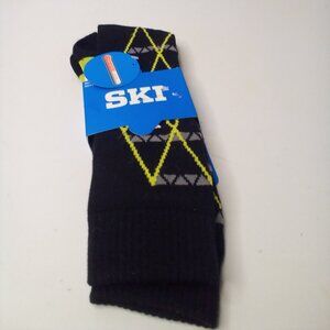 Columbia Thermolite Ski Socks Kids XS 13-3 Medium Weight Over Calf Black